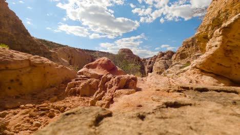 time lapse of clouds over the nevada red rocks