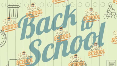 Animation-Von-Back-to-School-Texten-über-Schulsymbolen