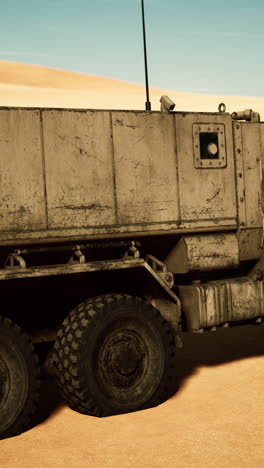 military truck in the desert