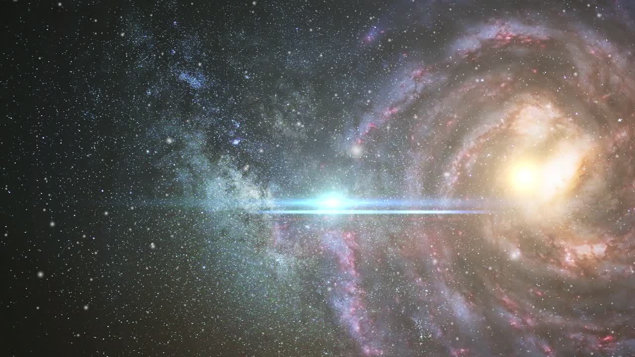 4k galaxias moviéndose en el universo oscuro