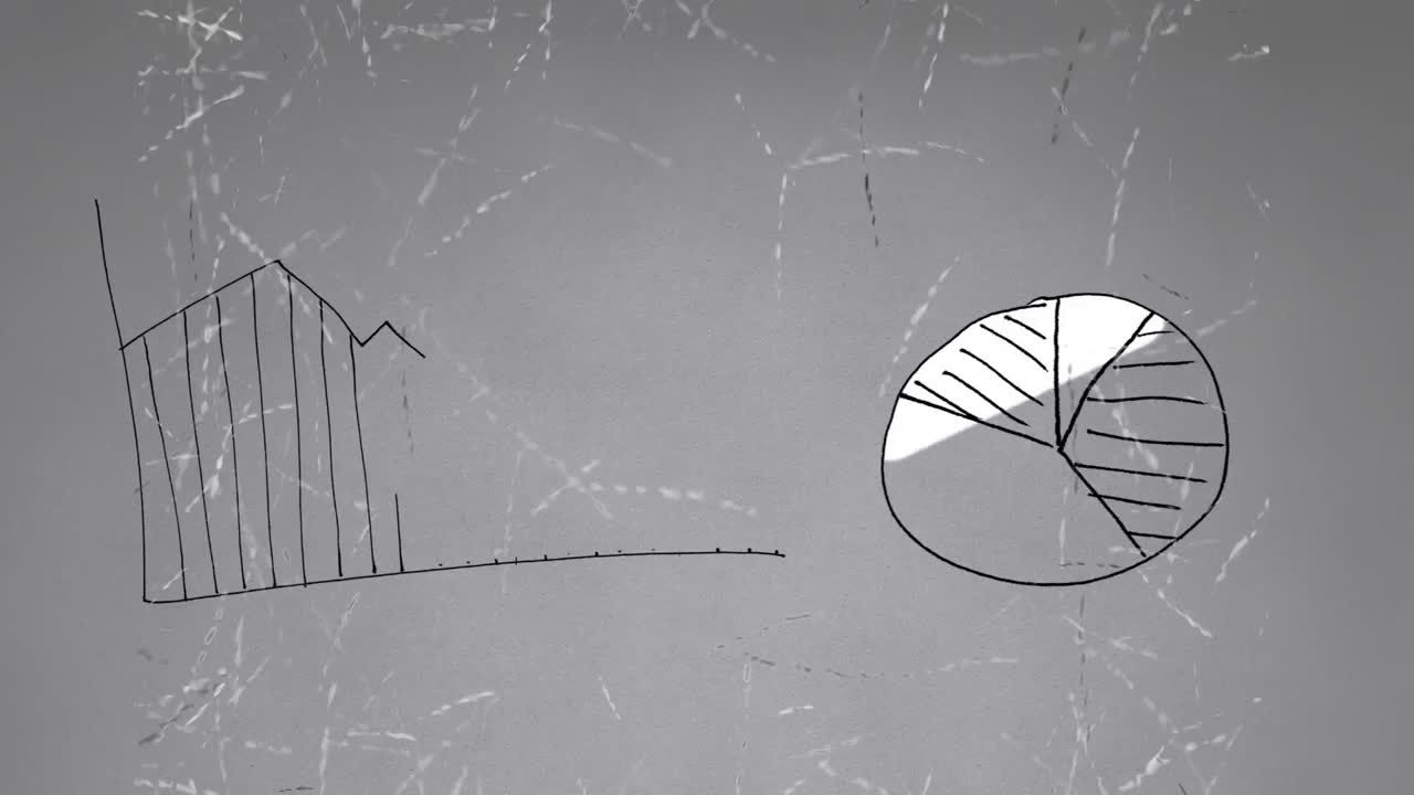 gráfico de líneas y gráfico de pastel