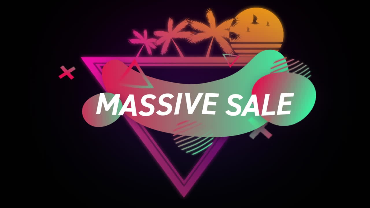 추상적인 모양을 가진 대규모 판매 그래픽