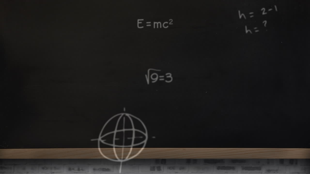 animación de ecuaciones matemáticas en fondo negro