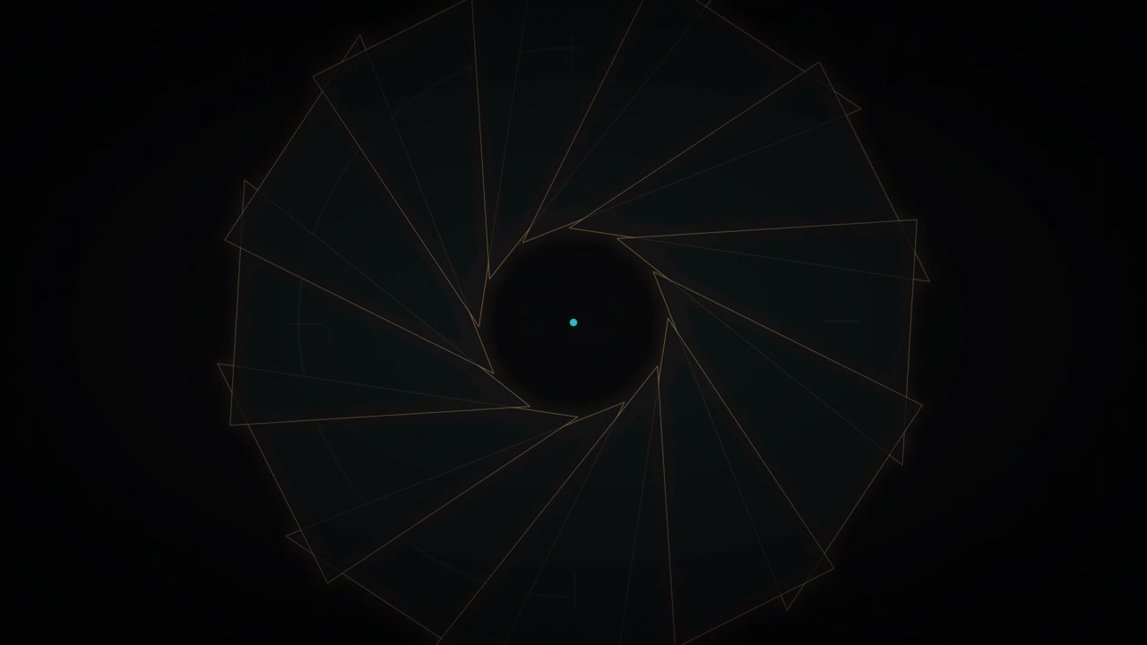 Abstract Geometric Aperture Animation with Pulsing Center