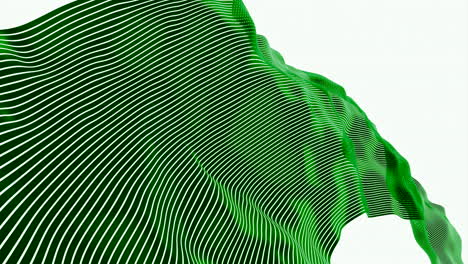 abstract green and white rippling lines