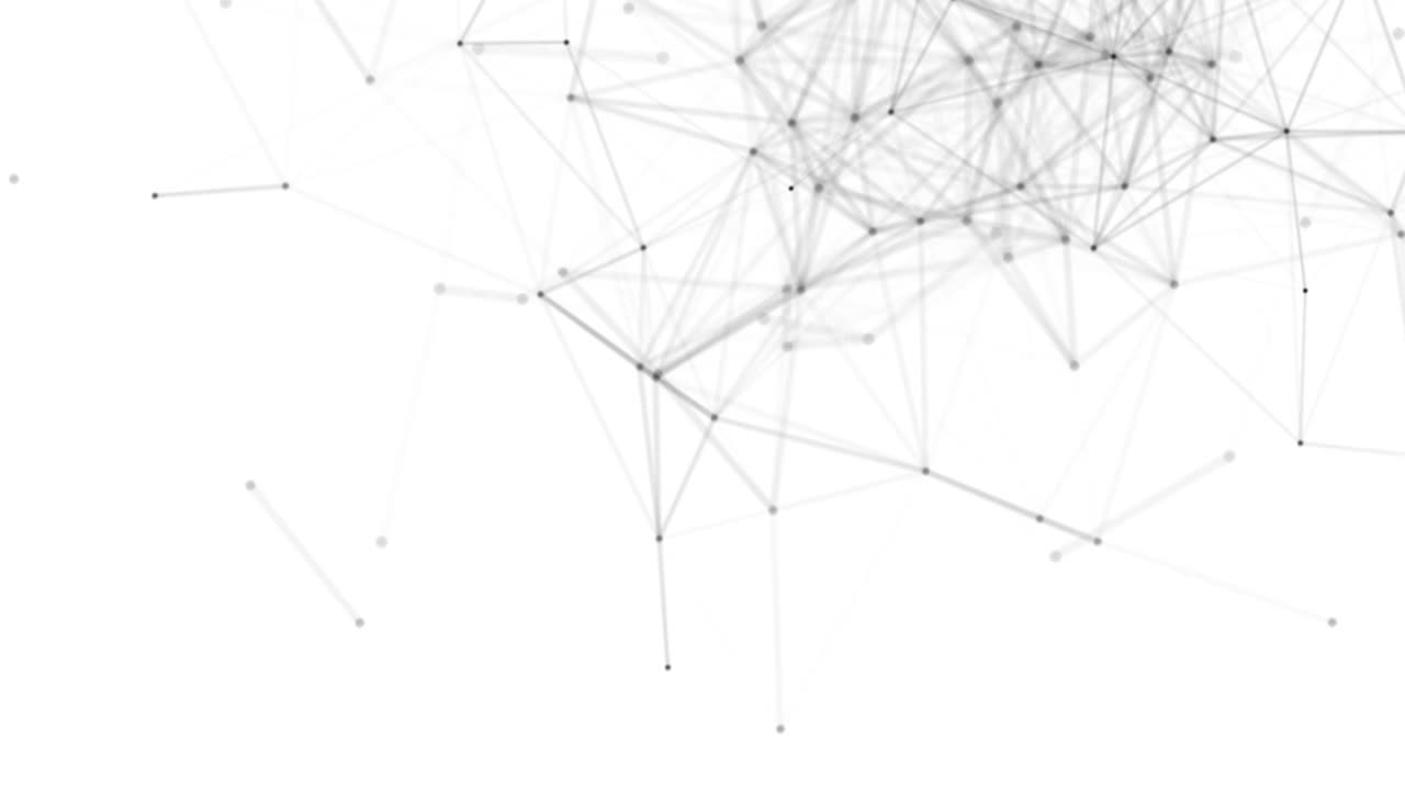 Plexus fantasy abstract technology. Abstract geometric background with moving lines, dots and triangles. Science. Medicine and technology. Loop animations