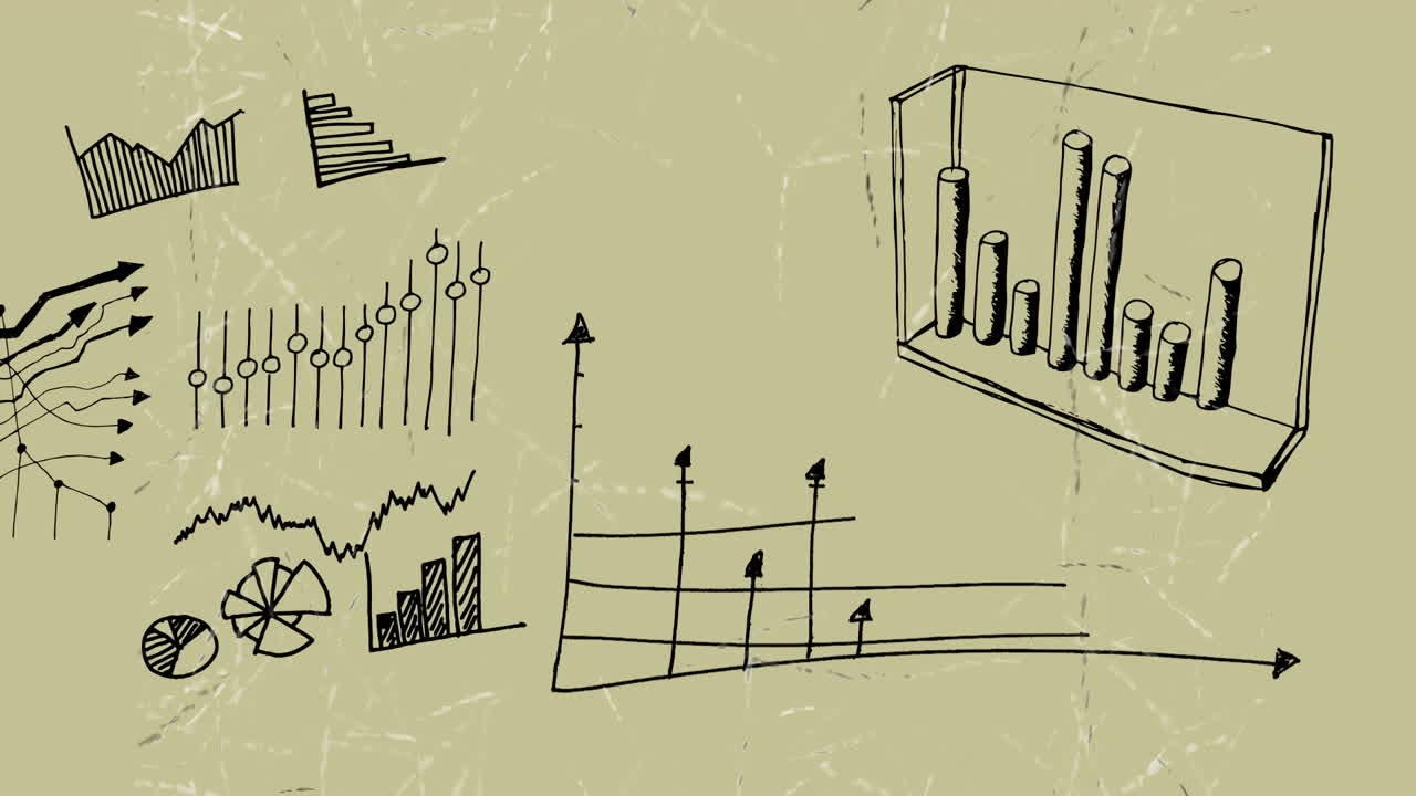 esbozo compuesto digital de análisis de datos empresariales