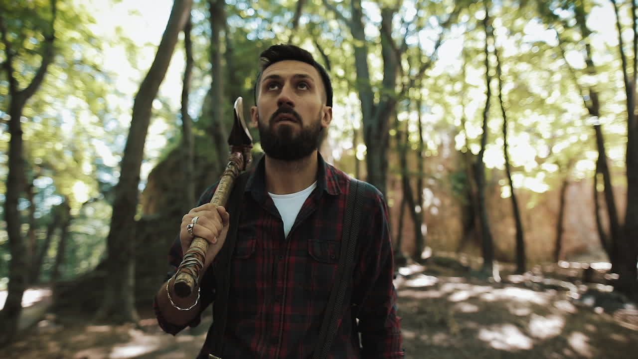 Lumberjack in the Forest