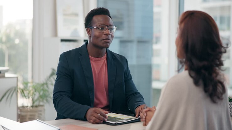 Job interview in an office