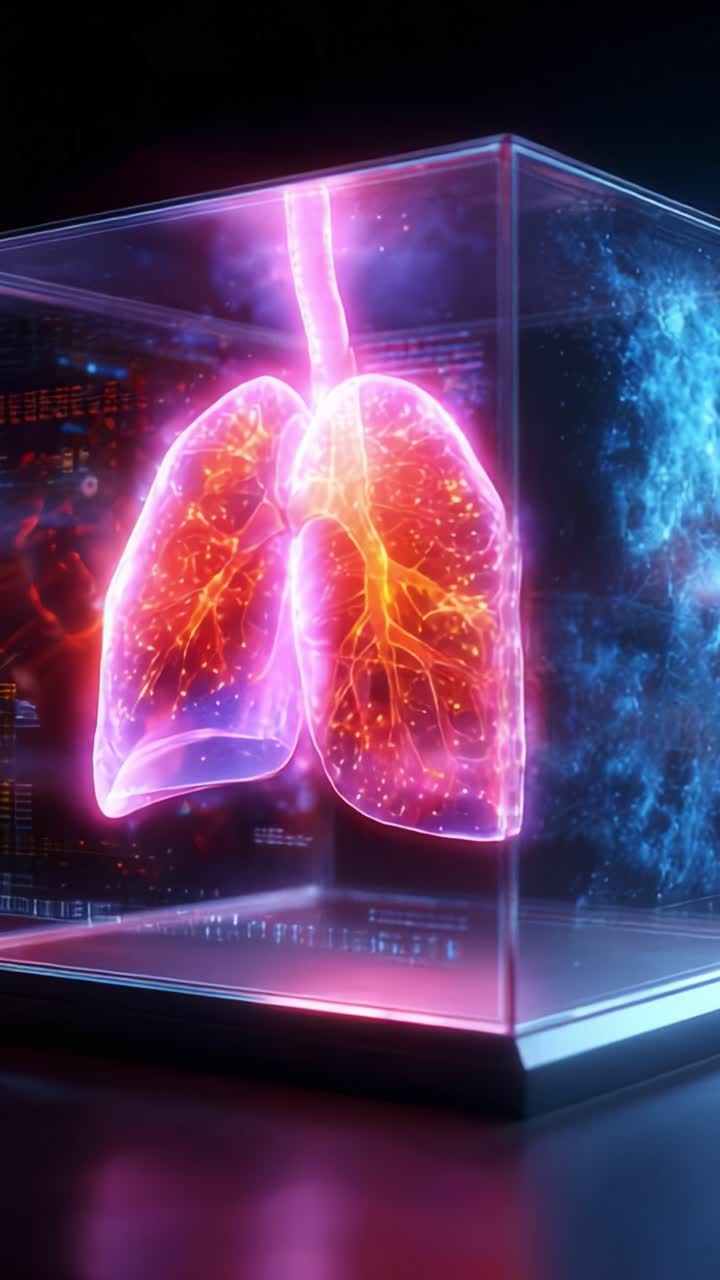 A Stunning Visualization of Lungs: Illuminating Anatomy and Functionality Through Advanced Technology and Artistic Interpretation in a Digital Environment