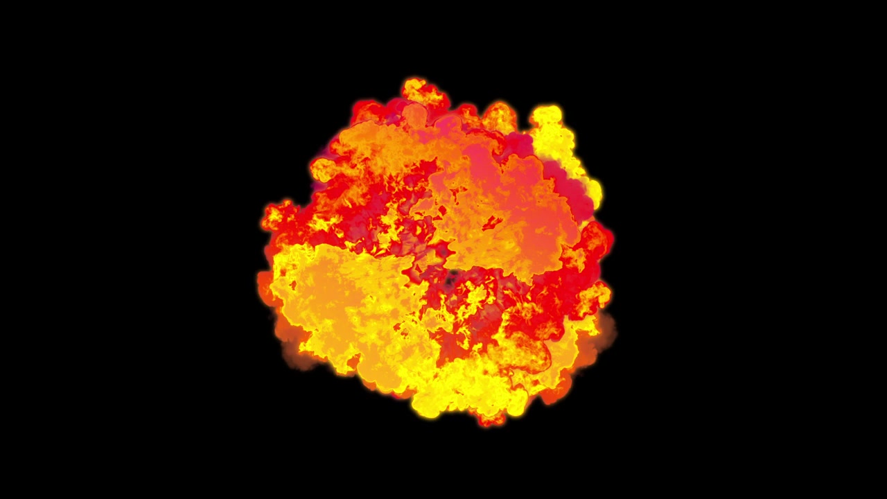 Abstract Colorful Explosion of Smoke and Fire Particles