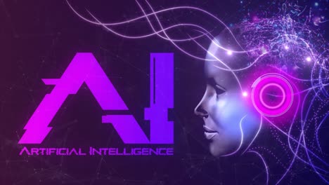 hermoso concepto de diseño de movimiento animado de una persona virtual simulada por computadora de alta tecnología que representa el concepto de inteligencia artificial