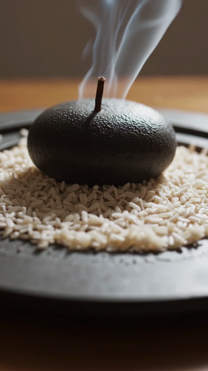 Incense burner with rice