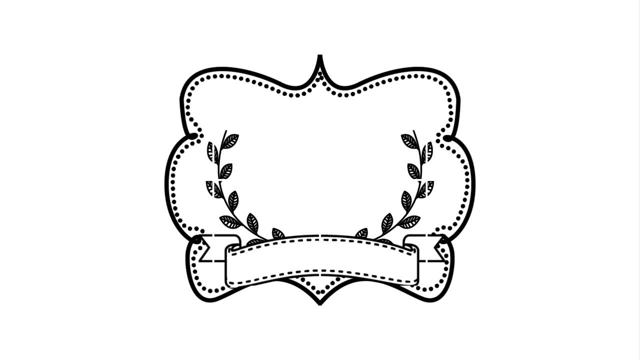 리본 비디오 애니메이션과 함께 우아한 프레임