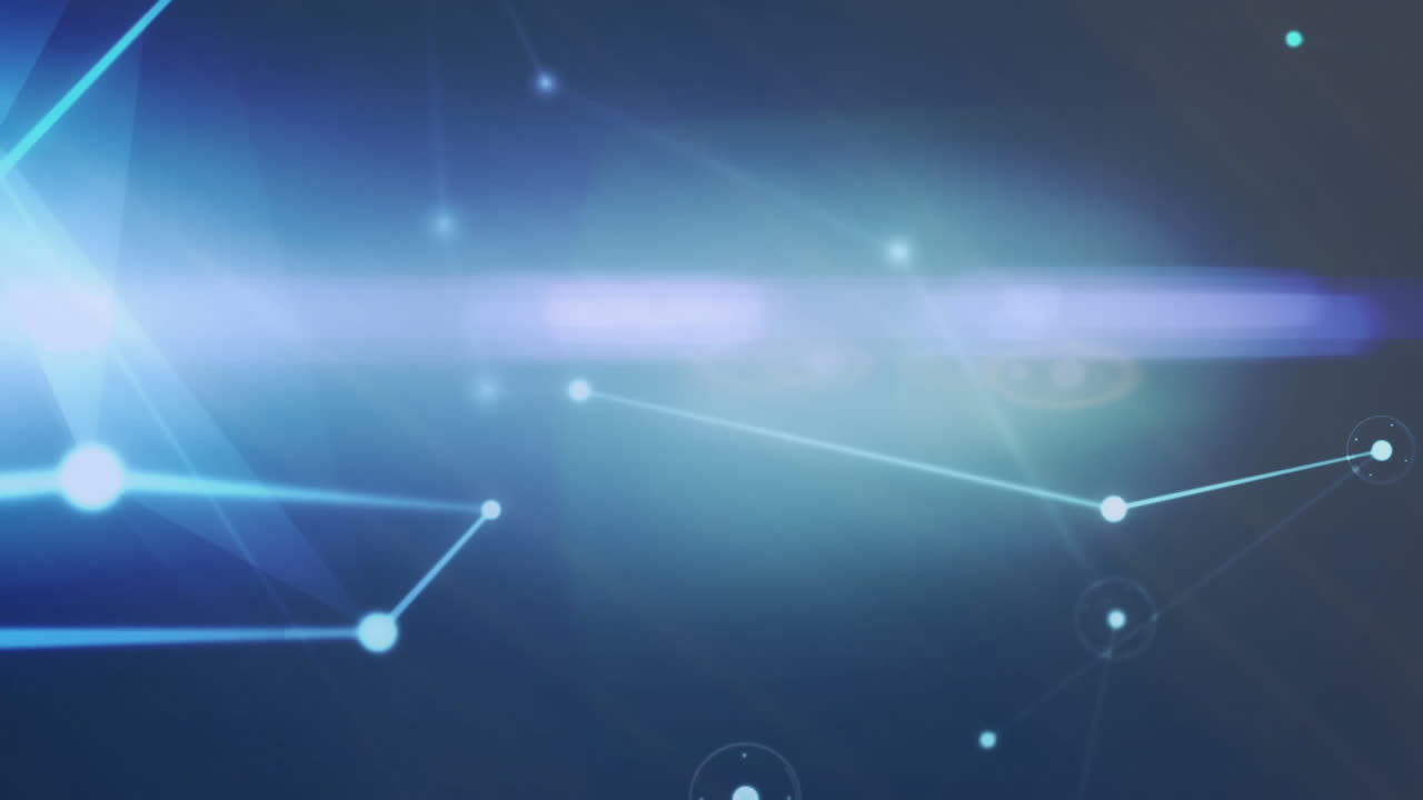 Animation of network of connections with spots