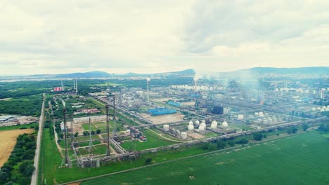 pollution of the environment by a large technological factory