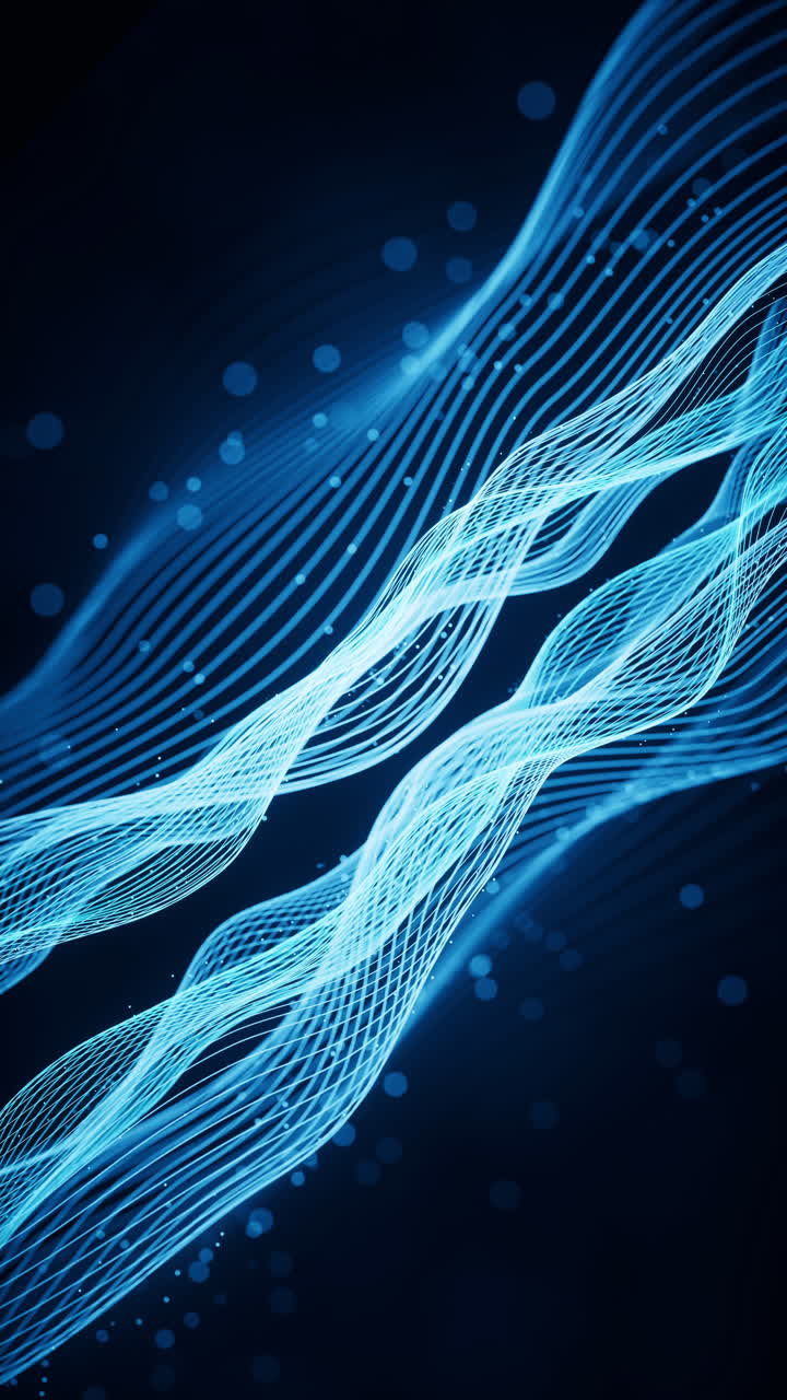 Flowing wave lines, curve pattern, 3d rendering.