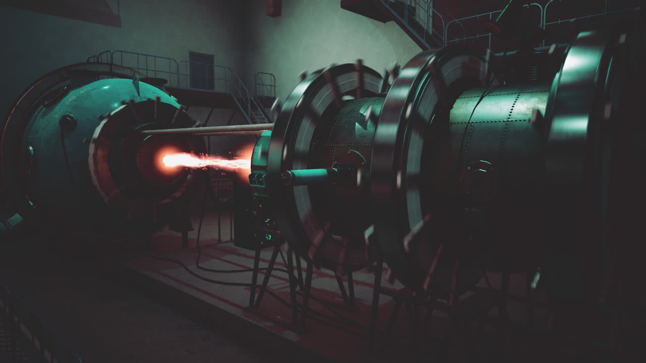 planta de energía termonuclear o reactor nuclear de alta tecnología conceptual