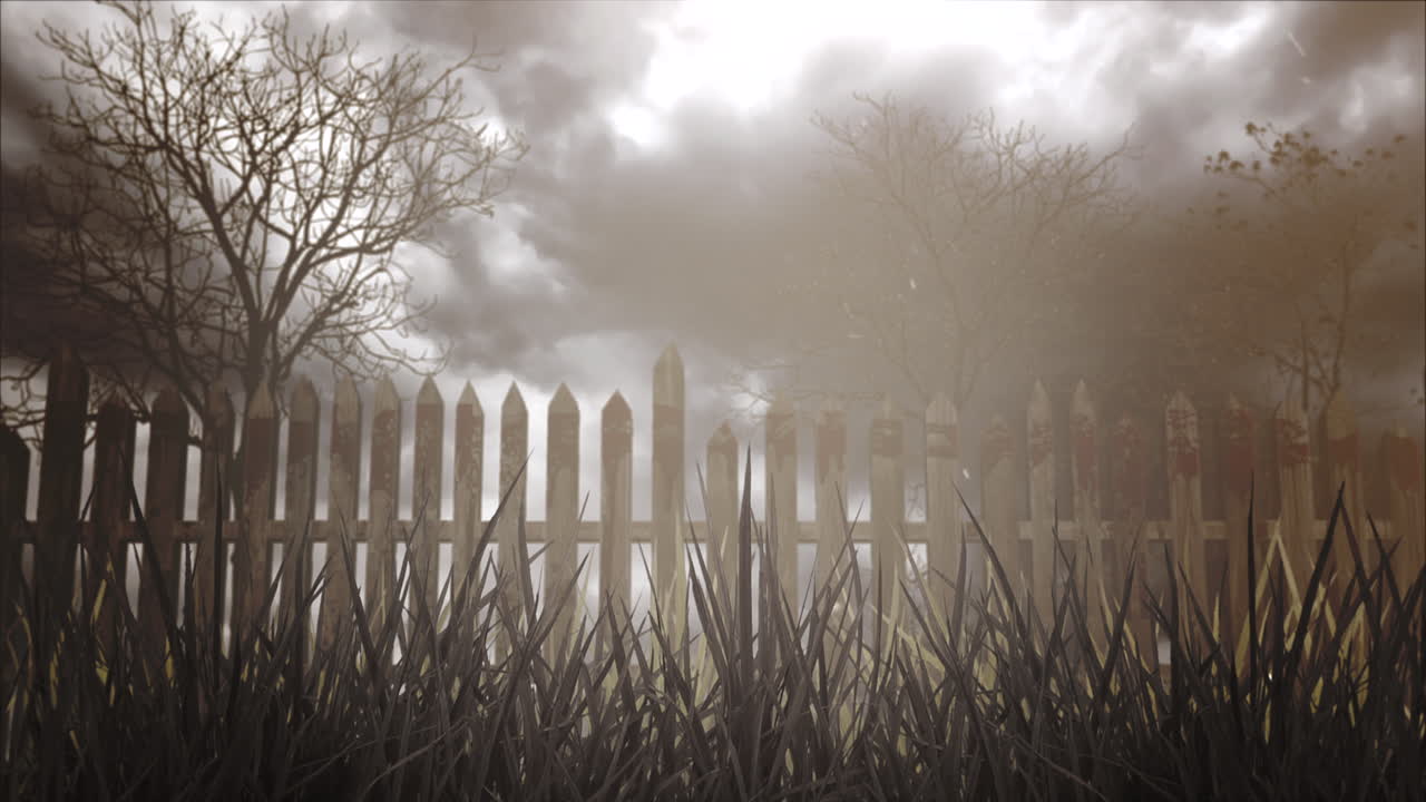 어두운 숲과 안개 4 신비로운 할로윈 배경