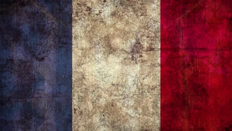animación de formas sobre la bandera de francia