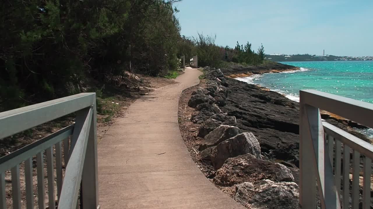 A beautiful for a walk on the trail, or go swimming on the beach.