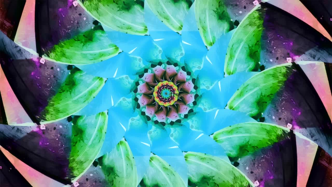 mandala caleidoscópica con diseño geométrico