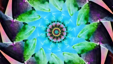 kaleidoscopic mandala with geometric desing