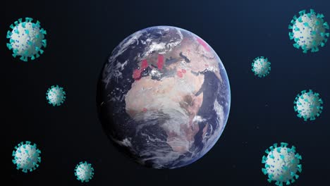 Animation-of-falling-covid-19-cells-over-globe