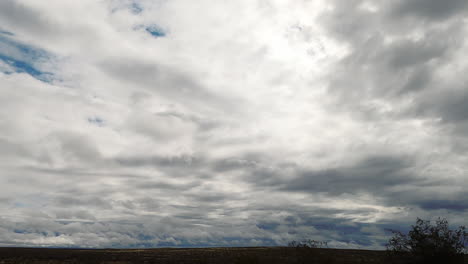 Storm-Clouds-Running-Over-The-Mojave-Desert-In-California,-USA