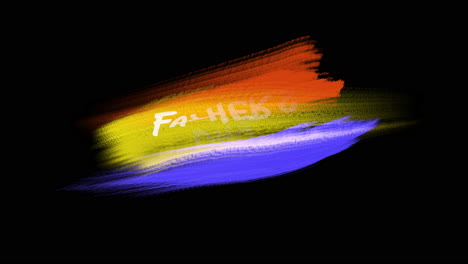 fathers day with colorful watercolor brush on black gradient