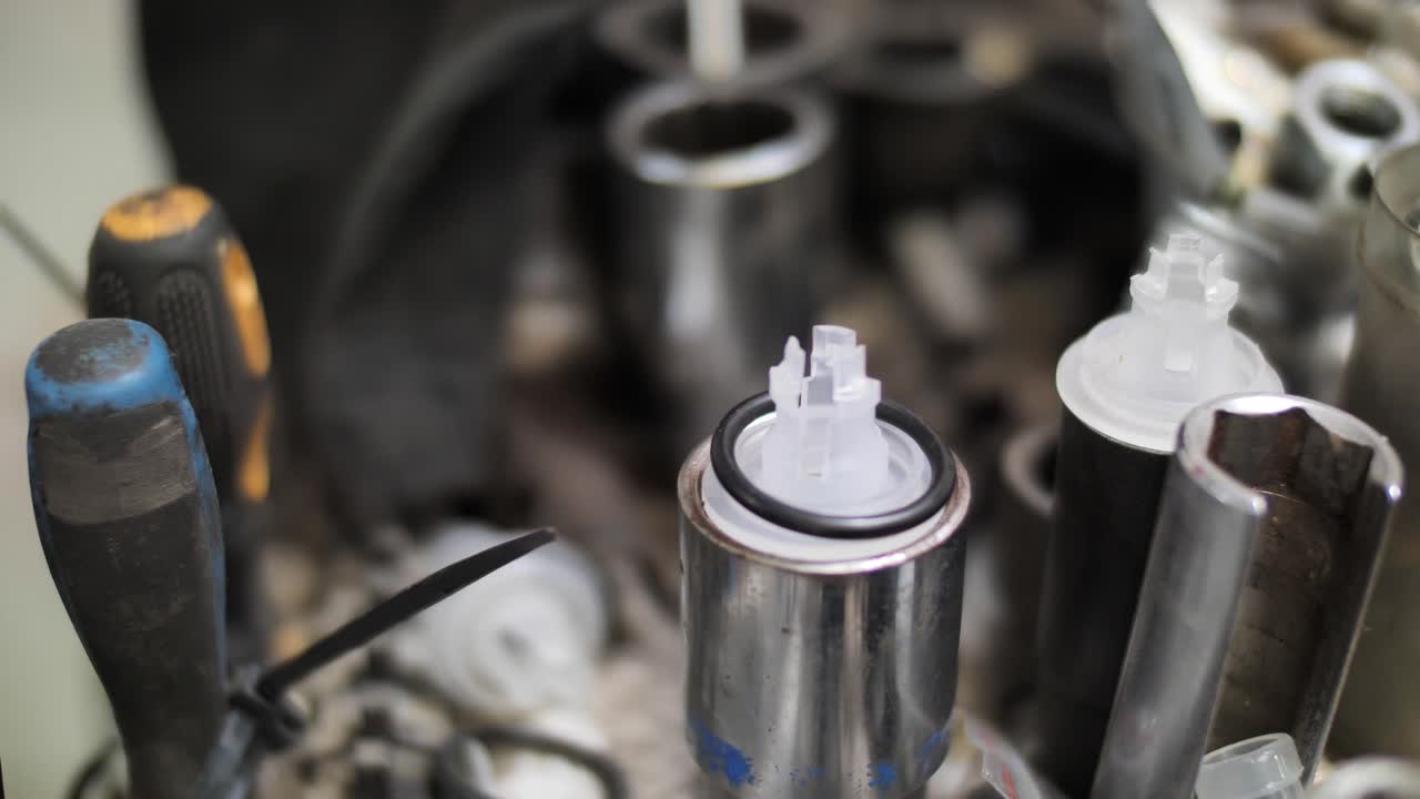 작은 기계 자동차 부품, 자동차 서비스, 차고 도구, 근접