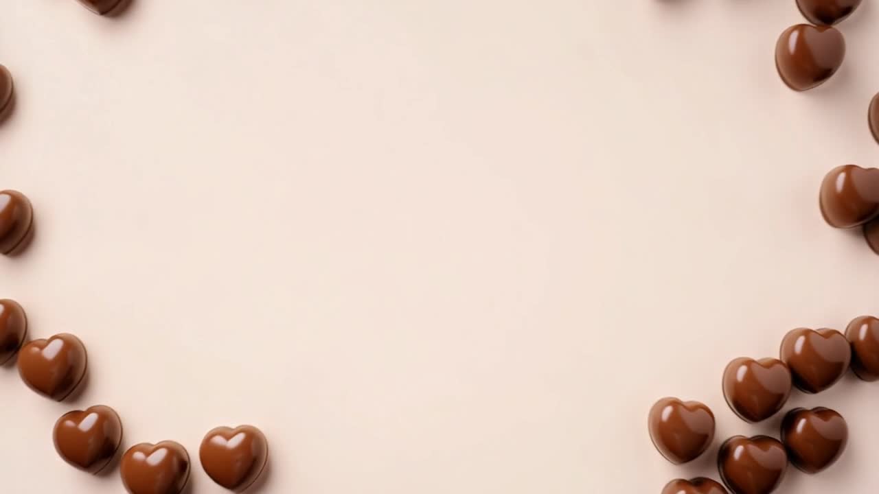 Delicious milk chocolate candies forming a heart shape, perfect for Valentine's Day or any romantic occasion, creating a sweet and festive atmosphere