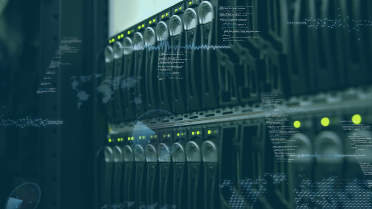 Animation of data processing over computer server