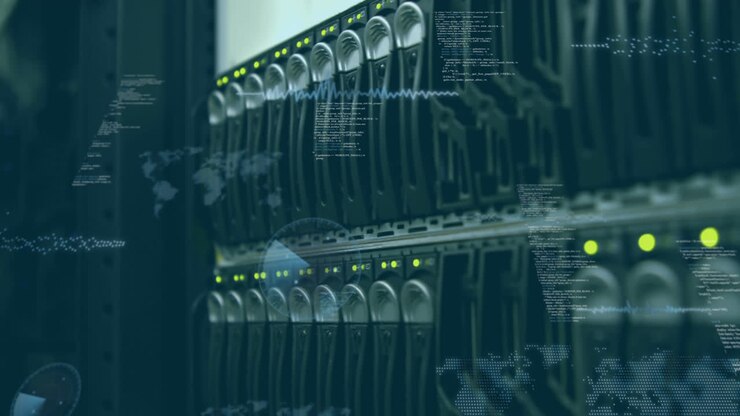Animation of data processing over computer server