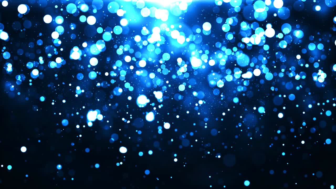 파란색 보케 스파클 페스티벌 배경 4k 루프 가능한 비디오