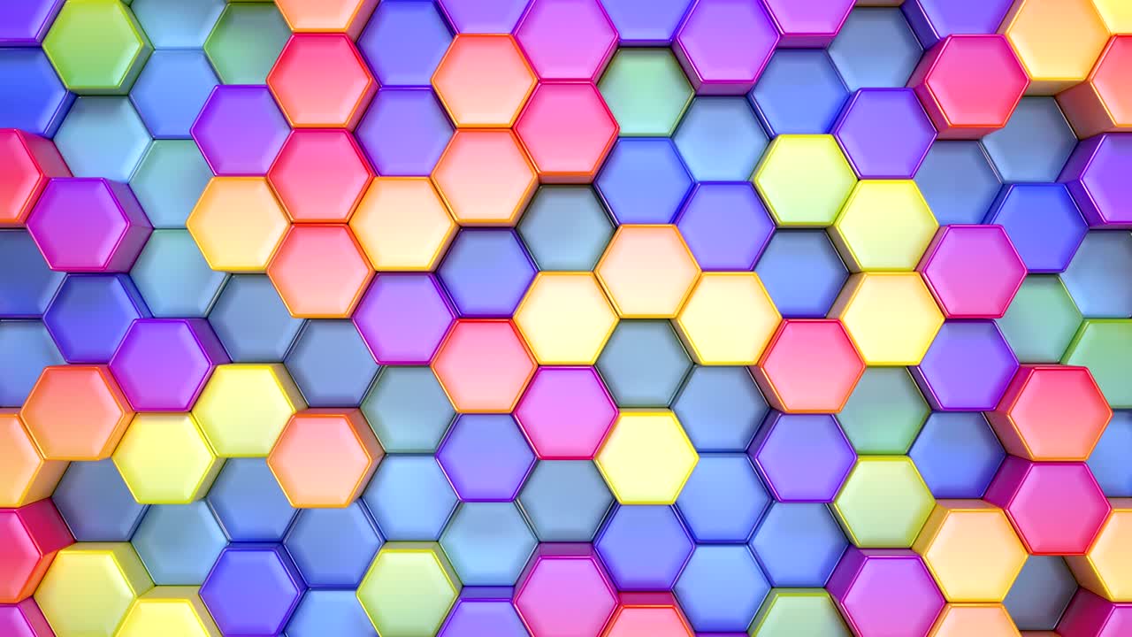 hermoso fondo hexagonal multicolor