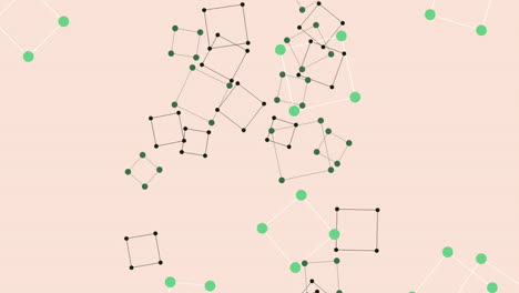 flying cube shapes with dots and lines on gradient