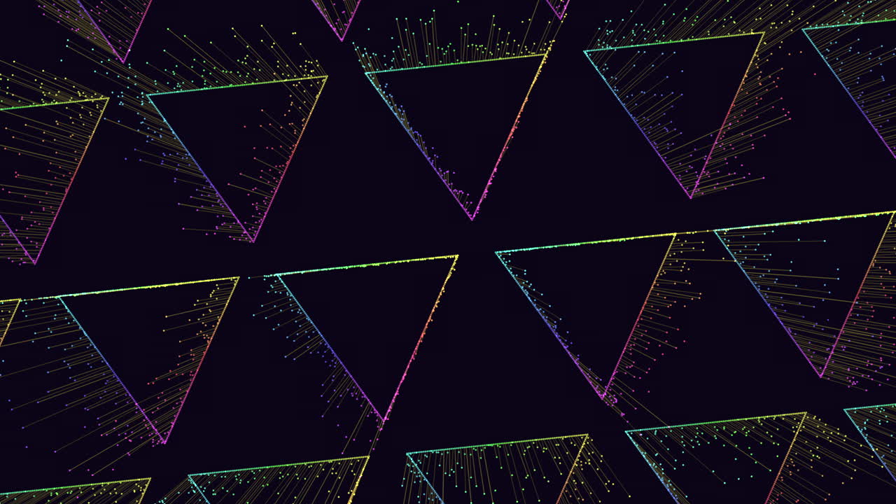 다이아몬드 모양의 검은색과 색의 삼각형 타일 패턴