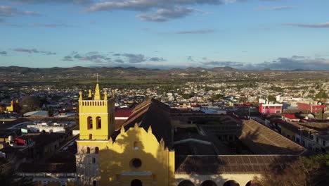 panoramic drone shot of the village of comitan de dominguez