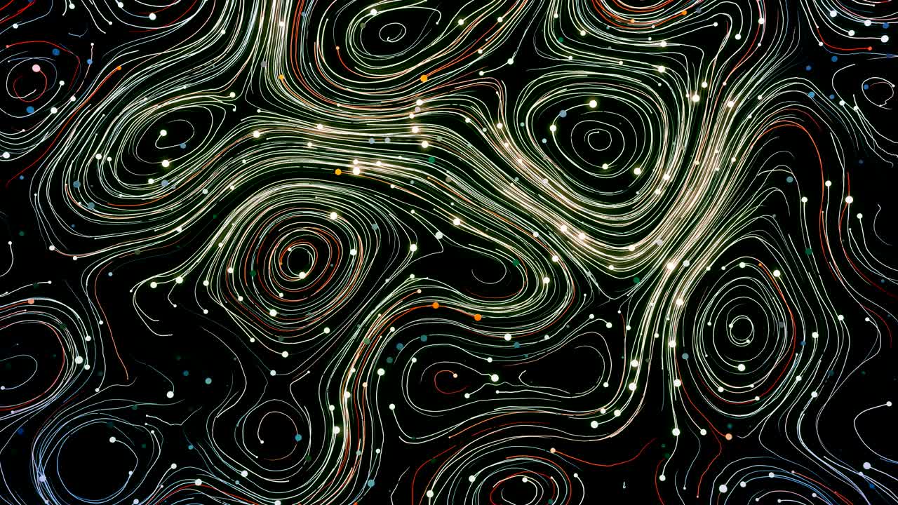 4K Abstract Neon Swirls.