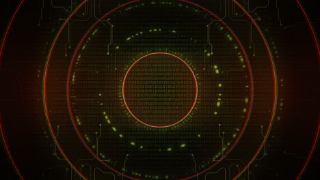 digital screen with hud elements