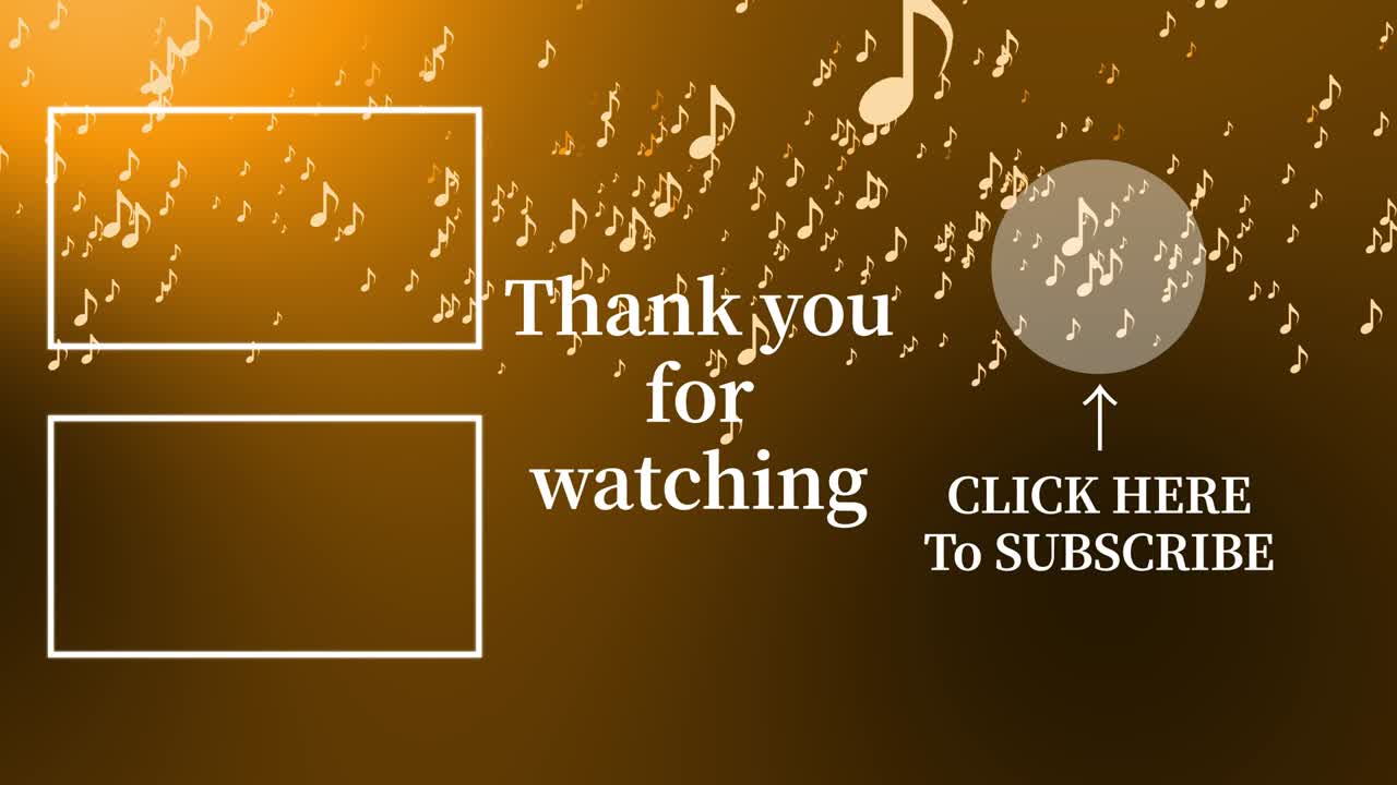 음악적 노트 입자 분류 엔드 카드 엔딩 스크린 모션 그래픽