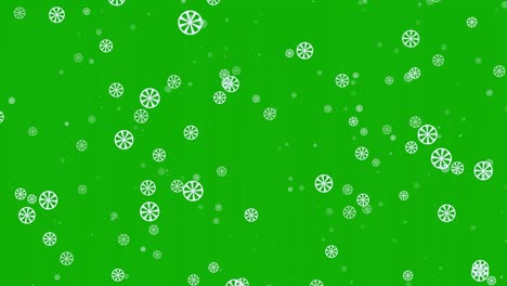 ruedas giratorias gráficos de movimiento con fondo de pantalla verde
