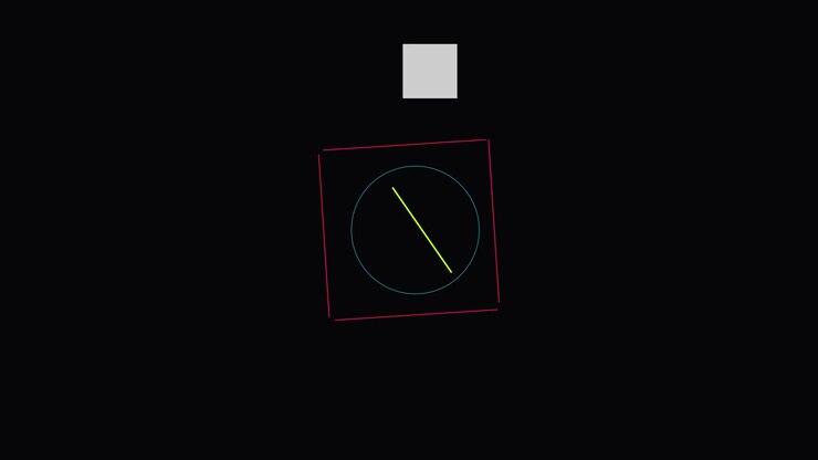 Abstract Motion Graphics Featuring Rotating Geometric Shapes and Lines