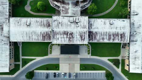 birds eye view of school campus