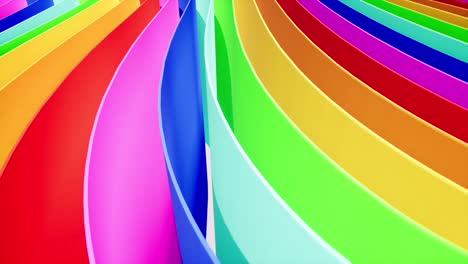 rainbow color labyrinth seamless animation. multiple paths separated with colorful walls footage. abstract maze with flamboyant passages looped video. wavy background with multicolored lanes