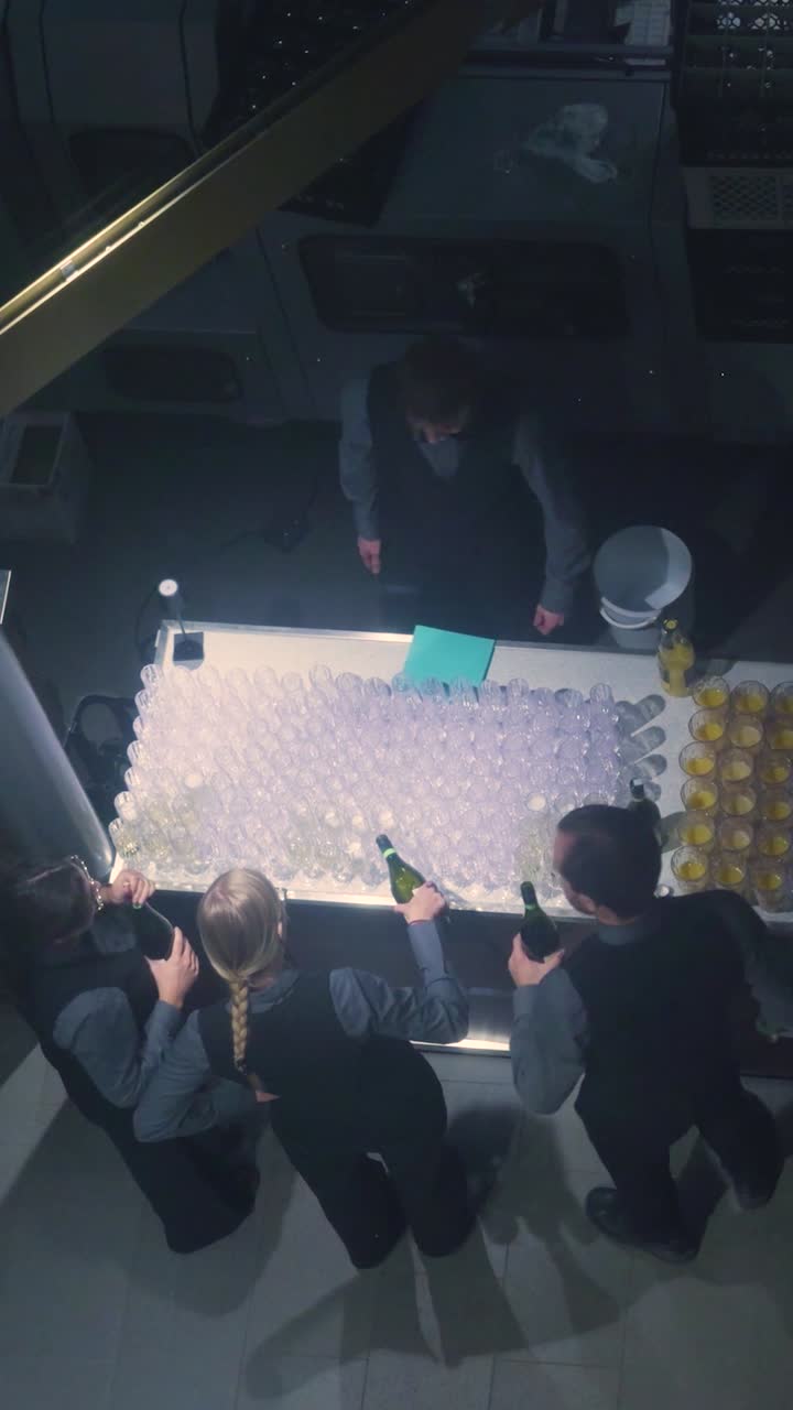 Champagne Tower at a Wedding