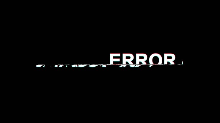 Error 404 glitch effect text digital tv distortion 4k loop animation