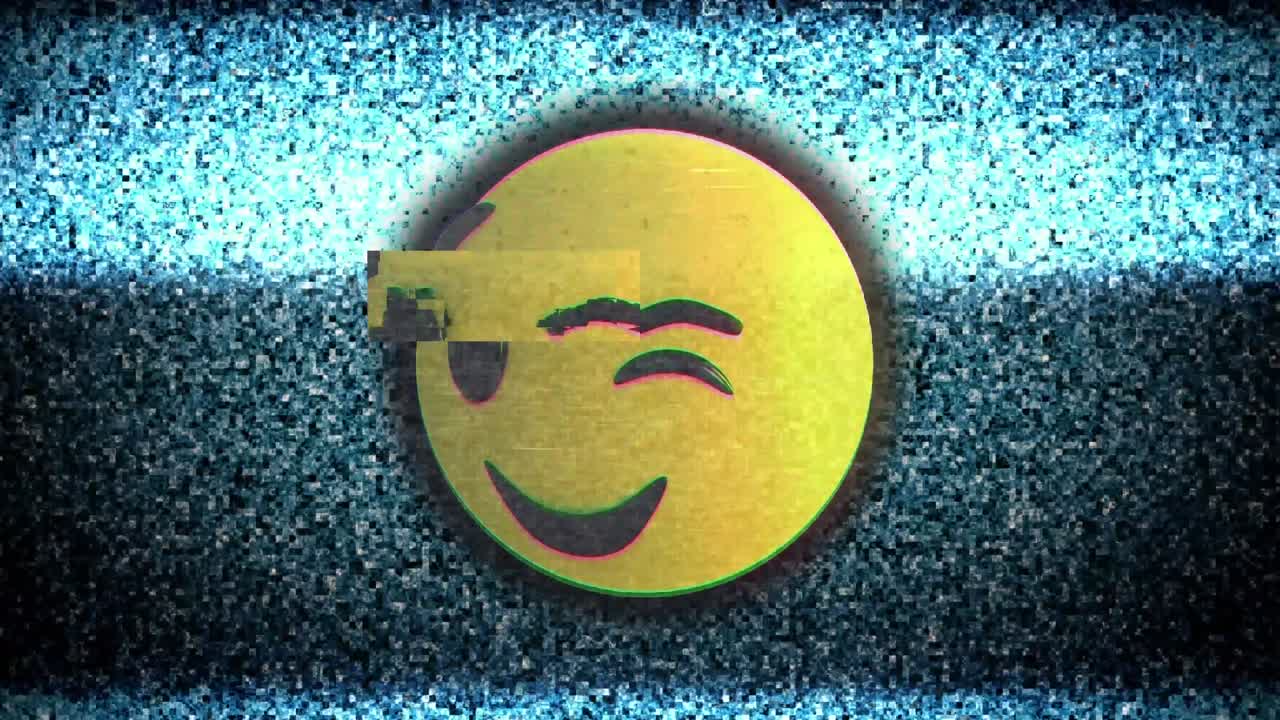 el emoticono parpadeando