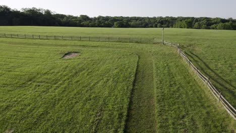 Drone-De-Baja-Marcha-Atrás-Campo-Hierba-De-Verano